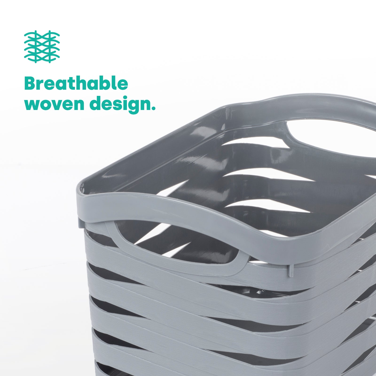 Kaari Grey Woven Basket - 22l