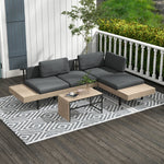 3-piece L Shape Sofa Set W/ Hdpe Table