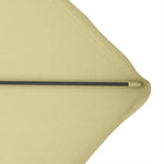 2.5m Square Cantilever Parasol W/ Ruffles | Beige