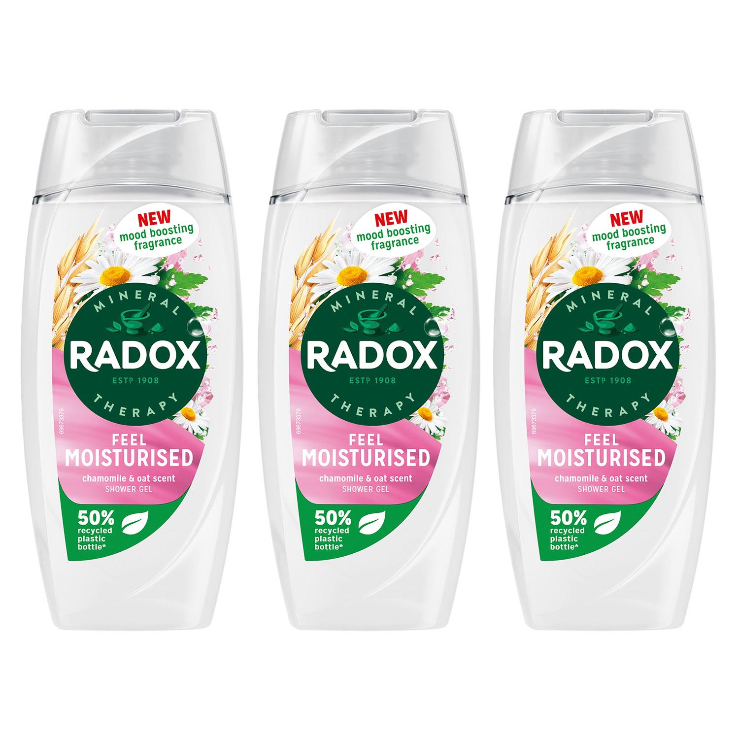 Mineral Therapy Shower Gel Feel Moisturised With Chamomile & Oat, 225ml, 3pk | 3 | White