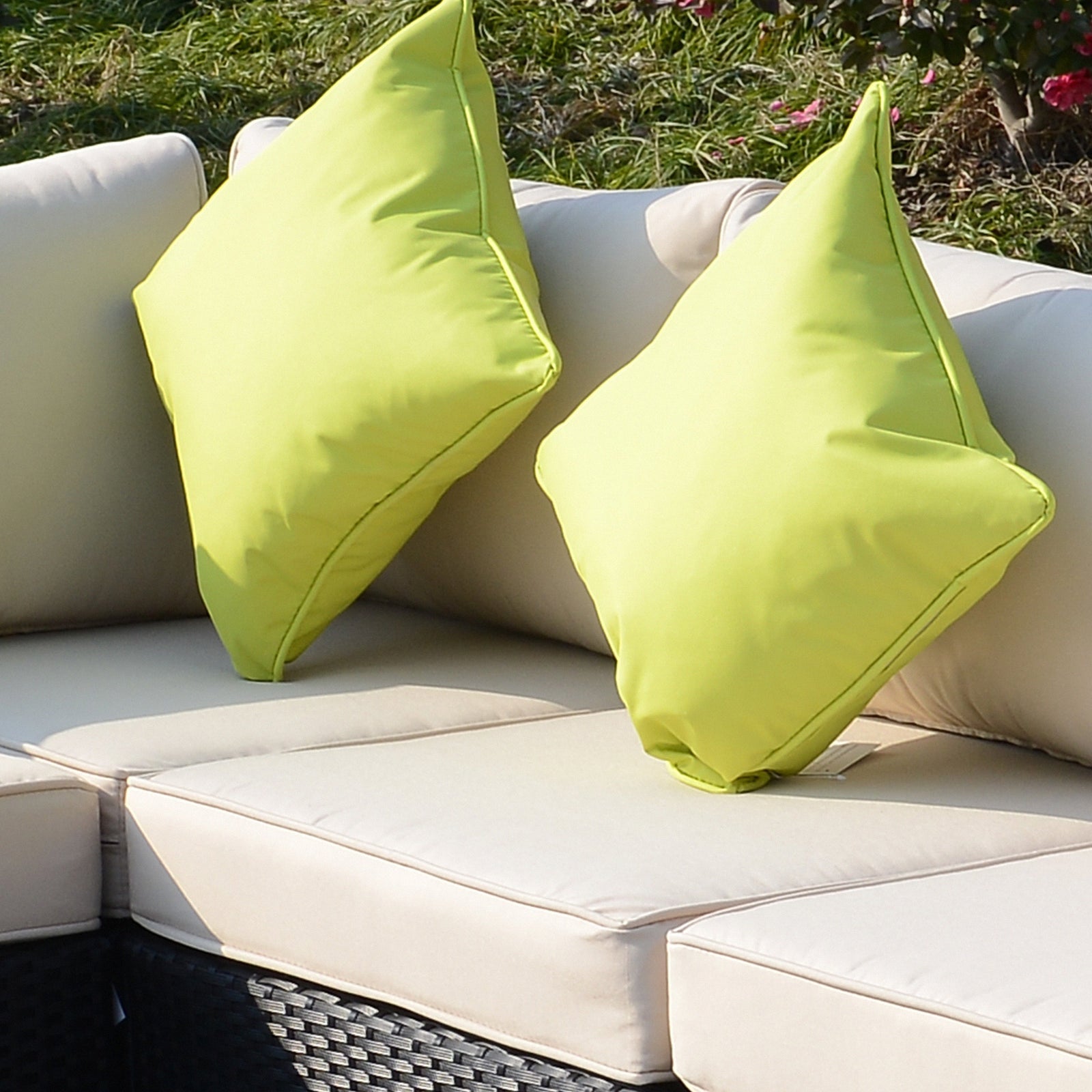 8pc Rattan Sofa Garden Furniture Aluminium Outdoor Patio Set | Black
