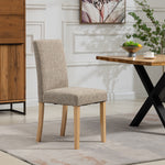 Set Of 2 Maiolo Fabric Dining Chairs | Brown