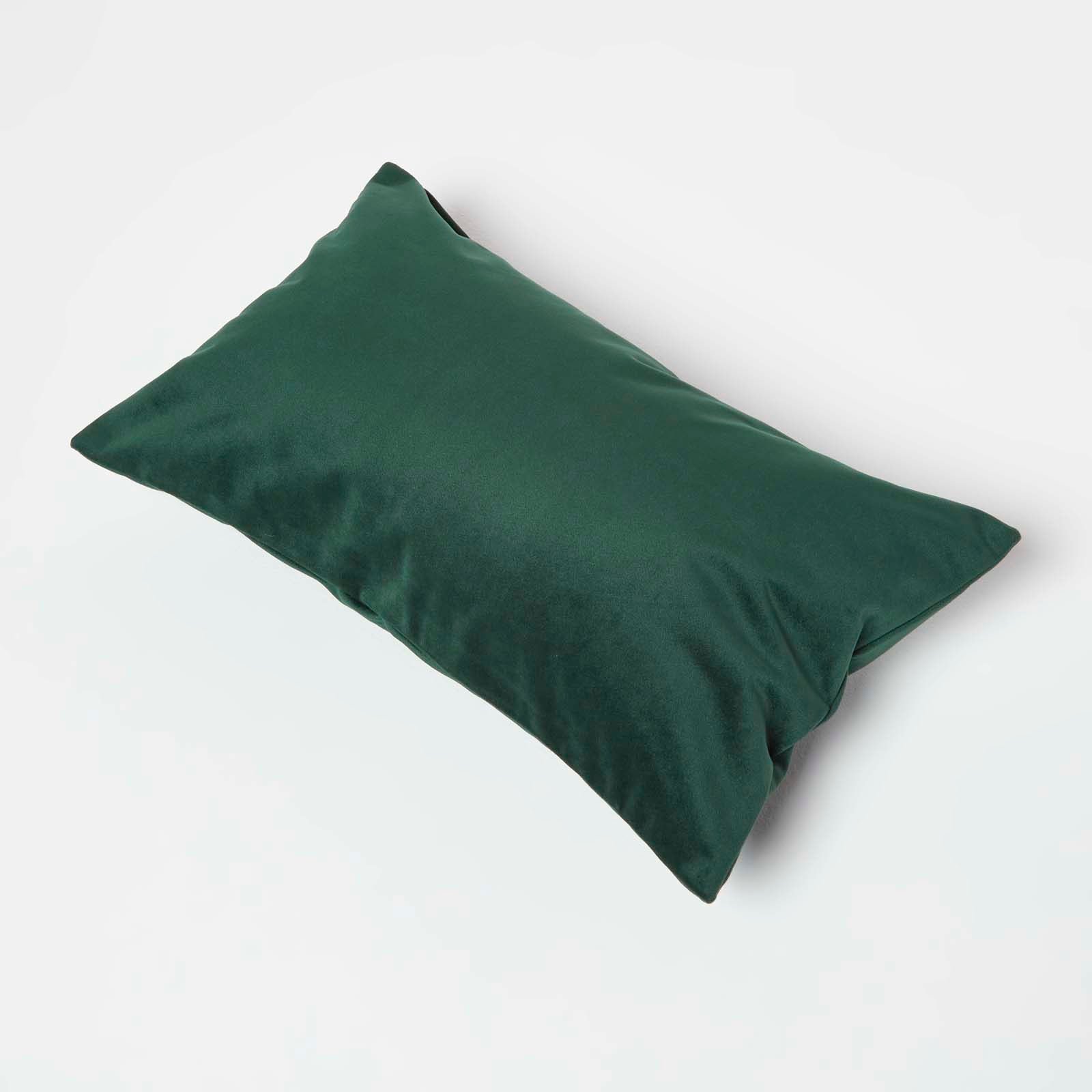 Velvet Cushion With Microfibre Insert | 30cm x 50cm | Green