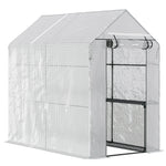 Walk-in Garden Greenhouse 186x120x190cm - White