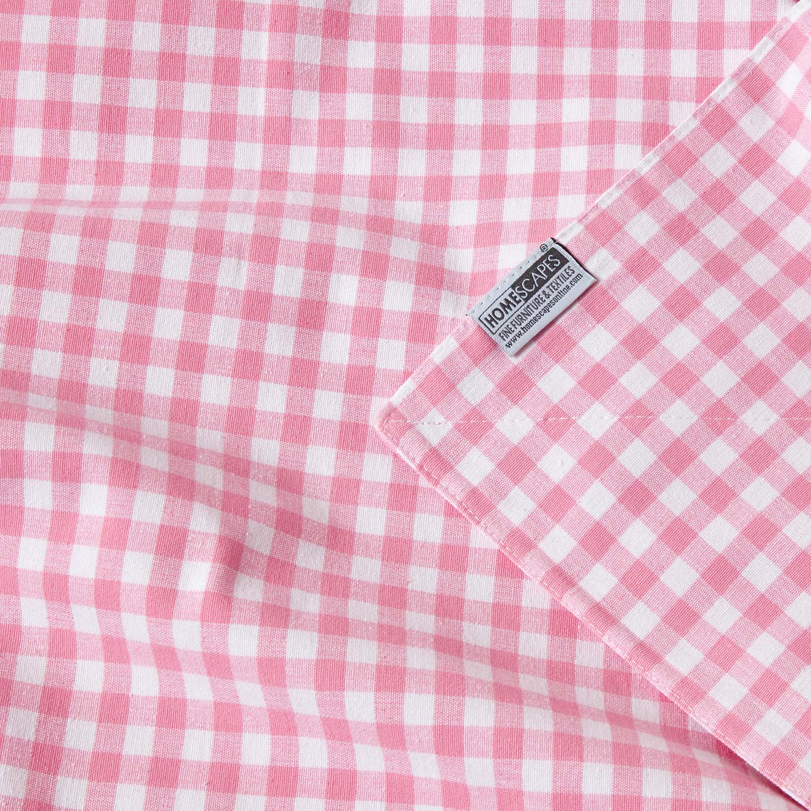 Cotton Gingham Check Throw | 150cm x 200cm | Pink