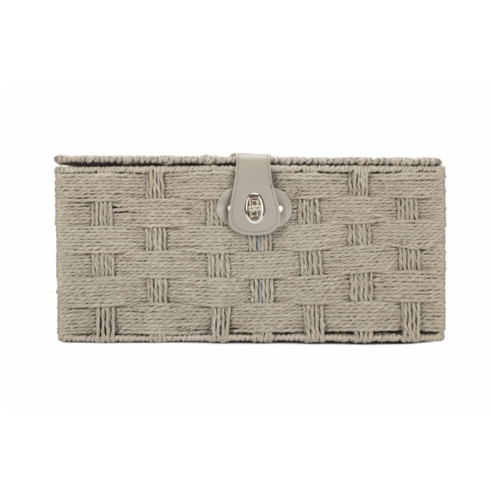 Grey Twisted Paper Rope Storage Basket | Small