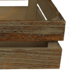 Clear Varnish Wooden Bottle Box | Large | Brown