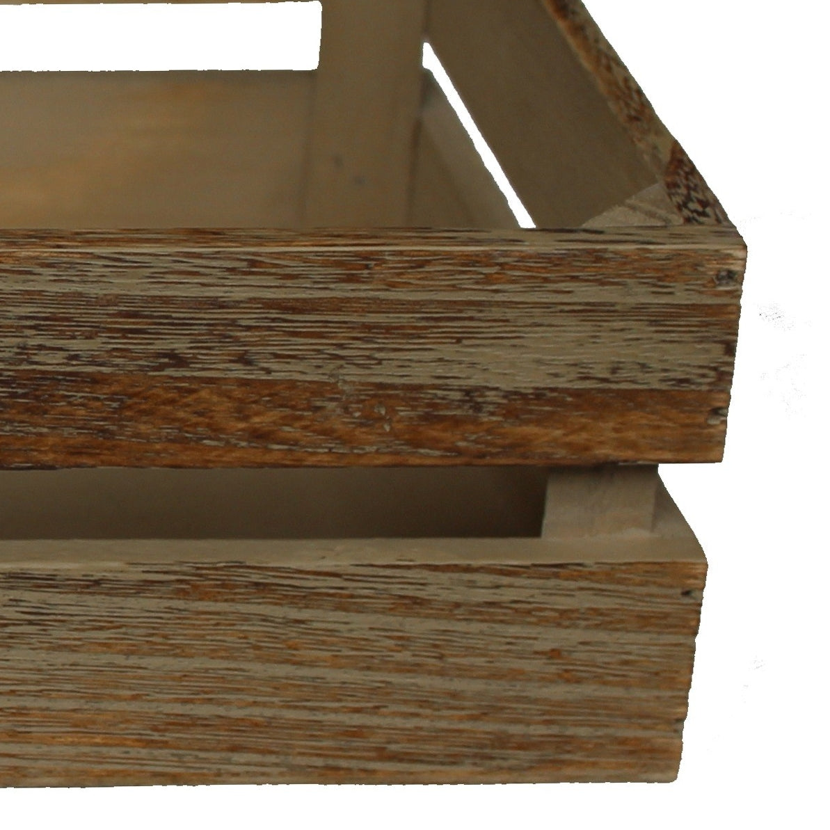 Clear Varnish Wooden Bottle Box | Large | Brown