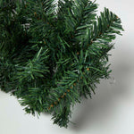 HOMESCAPES Plain Green Artificial Christmas Long Garland, 180cm