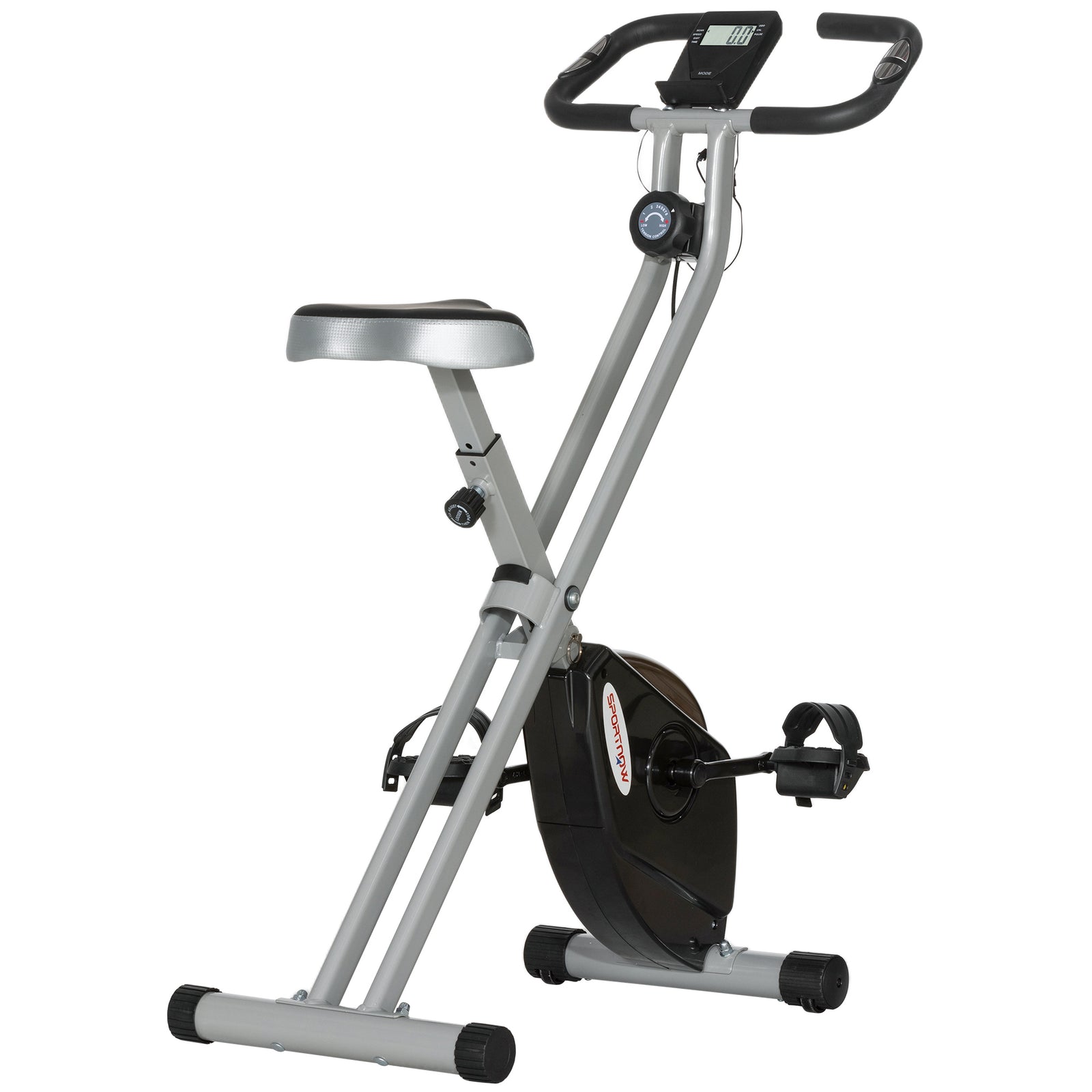 Folding Exercise Bike With 8-level Magnetic Resistance | Gray