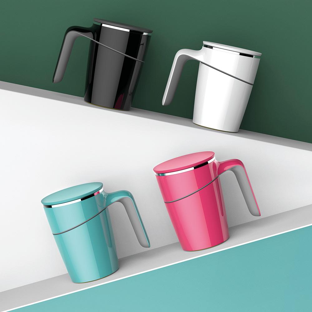 Non-spill Cup, Will Not Tip Over, 470ml | White