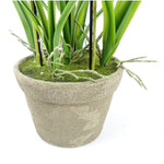 Artificial Orchid Yellow In Stoneware Planter Botanik