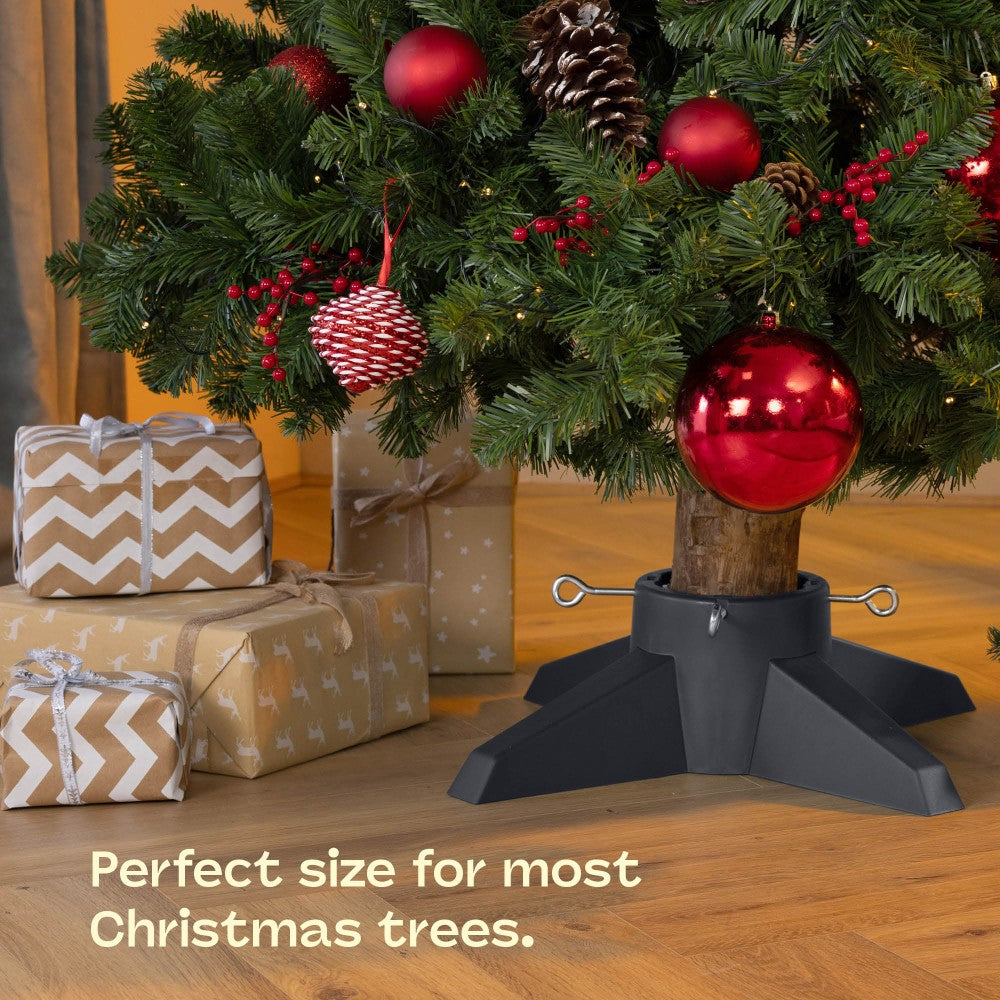 Grey Christmas Tree Stand By Christmas Village Adjustable Screws 1l Reservoir