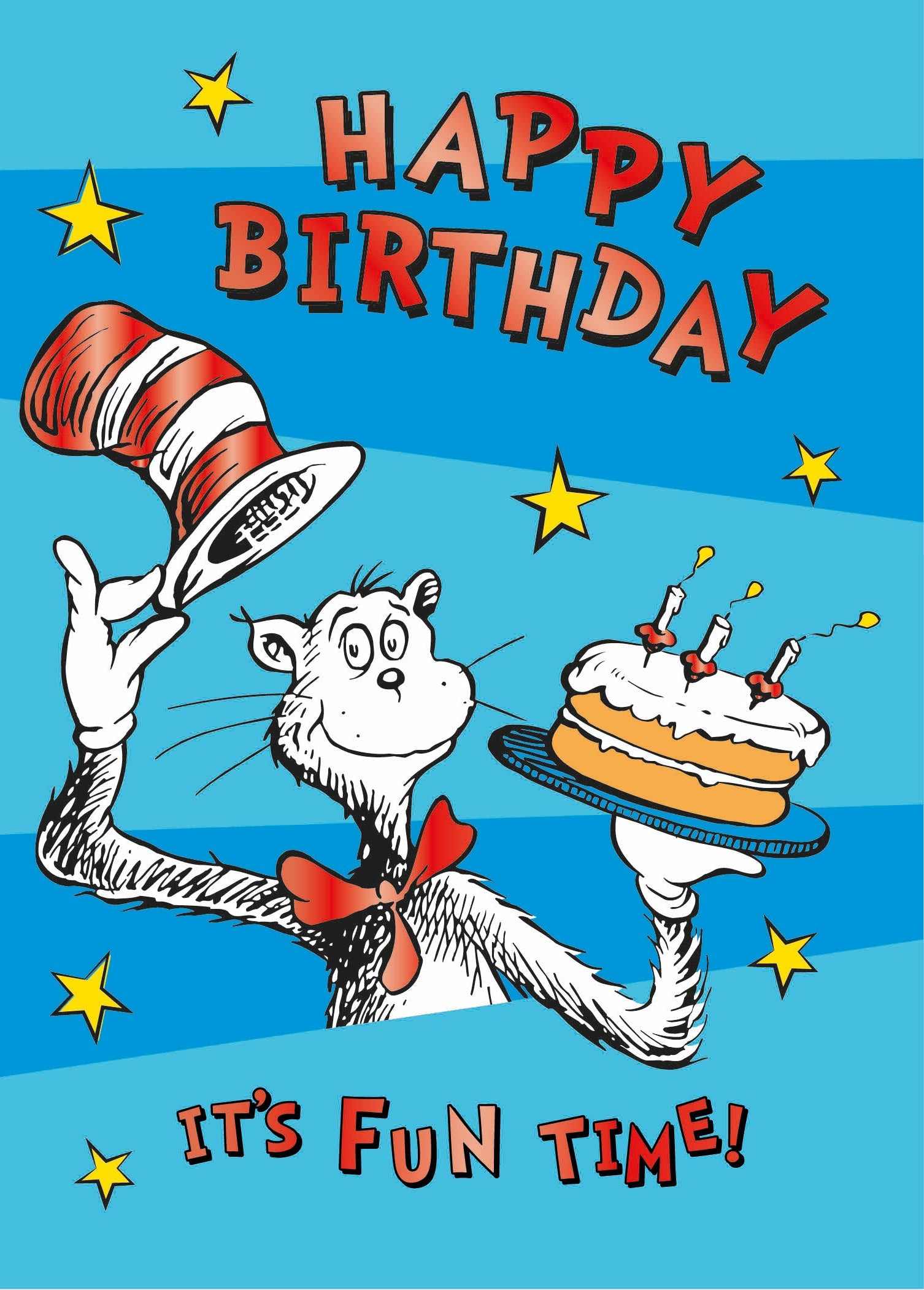 Cat In The Hat' Birthday Card Official Product