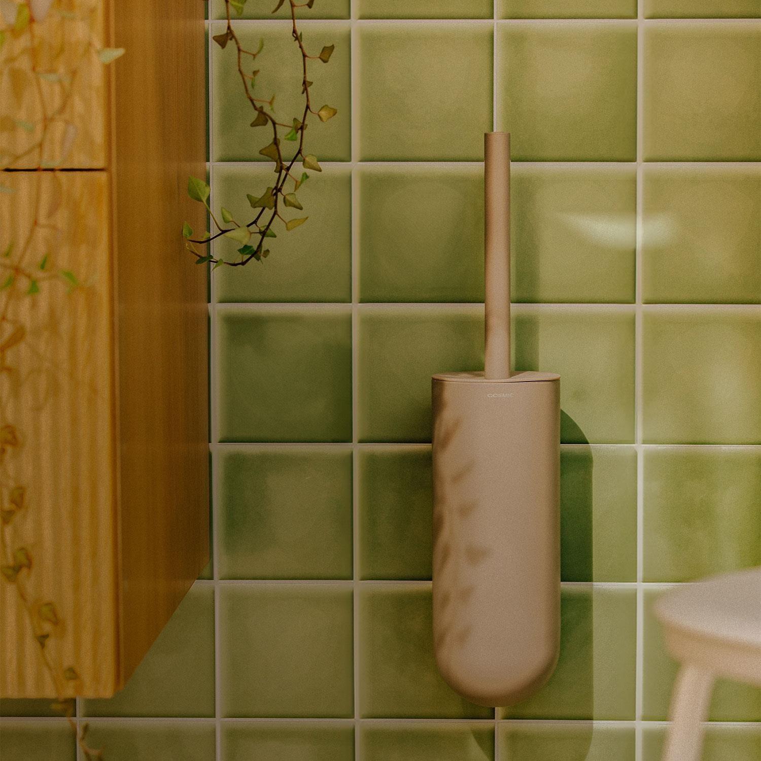 Toilet Brush, Wall Mounted, White Award-winning Design Geyser Collection