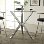90cm Dia Dining Table Round Tempered Glass Coffee Table
