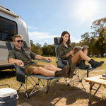 Set Of 2 Reclining Camping Chairs | Grey