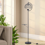 Industrial Metal 1-light Gu10 Floor Lamp With Tray