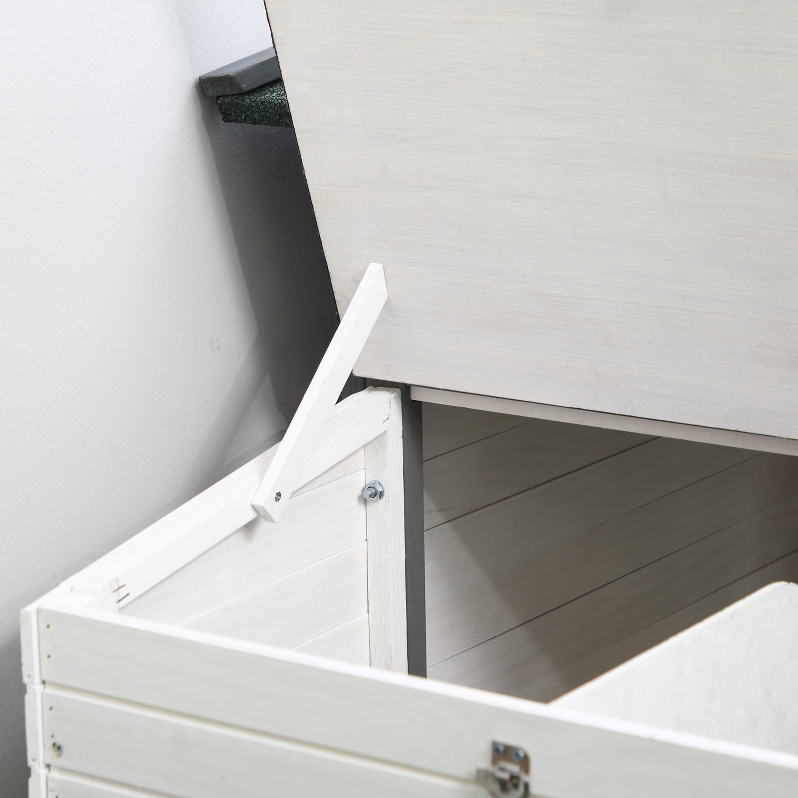 Pawhut Chicken Coop Hen Poultry House W/ Nesting Box Outdoor Run Patio Wooden | Gray