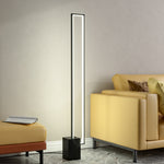 Breeins Metal Rectangular Led Floor Lamp With Black Base
