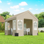 3 X 3 M Party Tent, Outdoor Canopy Tent With Sidewalls | Beige