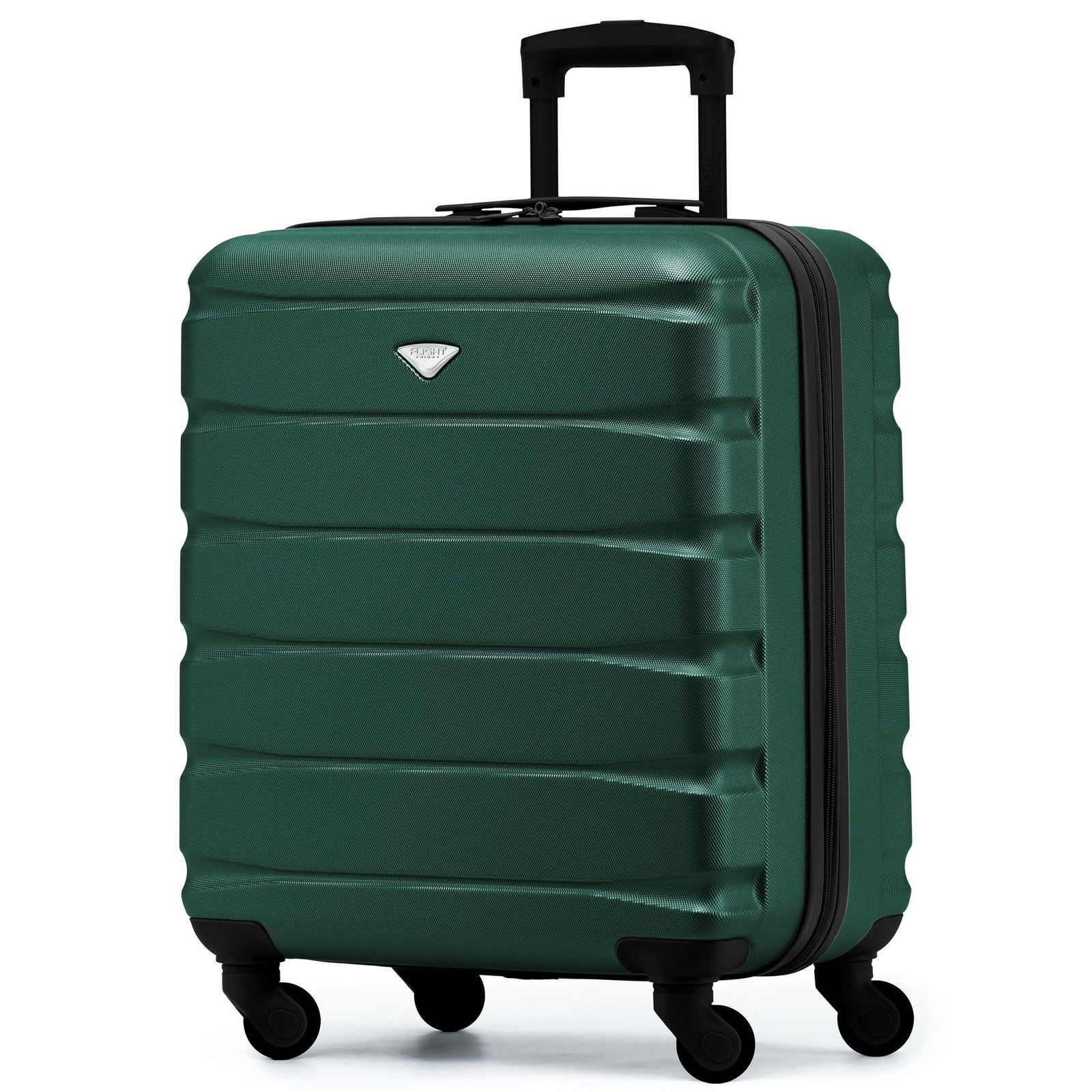 56x45x25cm Large Cabin Carry On Case - Overhead Luggage Suitcase - 4 Spinner Wheels - Abs Shell | 56 x 45 x 25cm | Forest Green