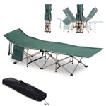 Single Person Folding Camping Cot Portable Camp Sleeping Bed | Green