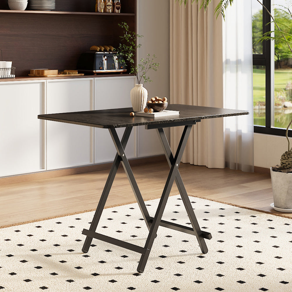 Folding Wooden Dining Table | 60cm x 100cm | Black