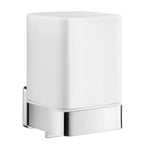 Porcelain Tumbler With Polished Chrome Wall Mount Holder | Polished Chrome