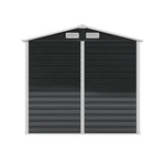 4 x 7ft Outdoor Metal Storage Shed with Foundation Base, Double Sliding Doors, 4 Ventilation Vents, Weatherproof Garden Tool Shed