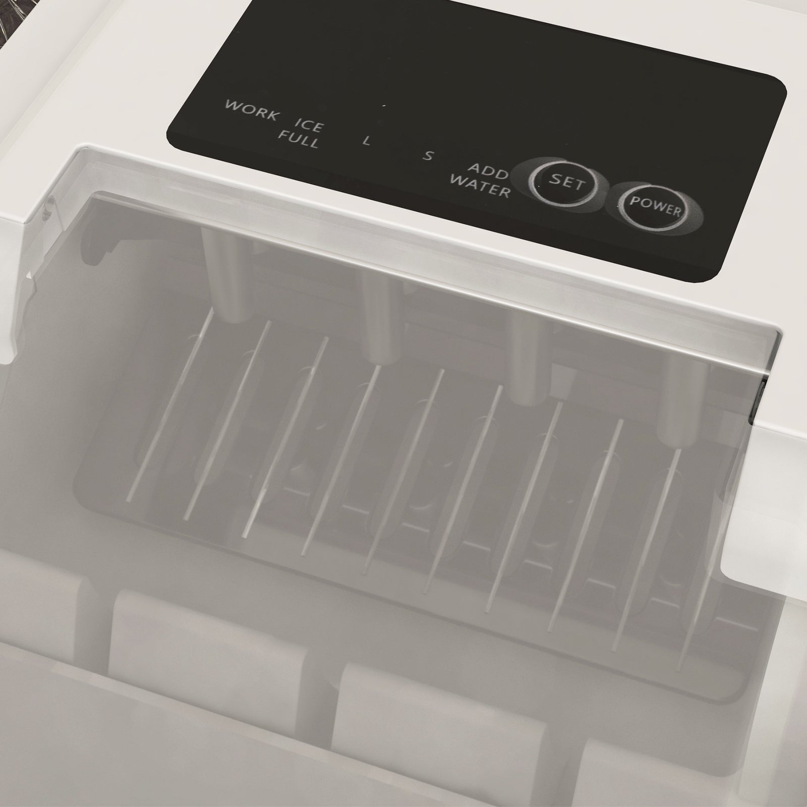 Portable Ice Cube Maker With 2 Cube Sizes 12kg Per 24 Hrs