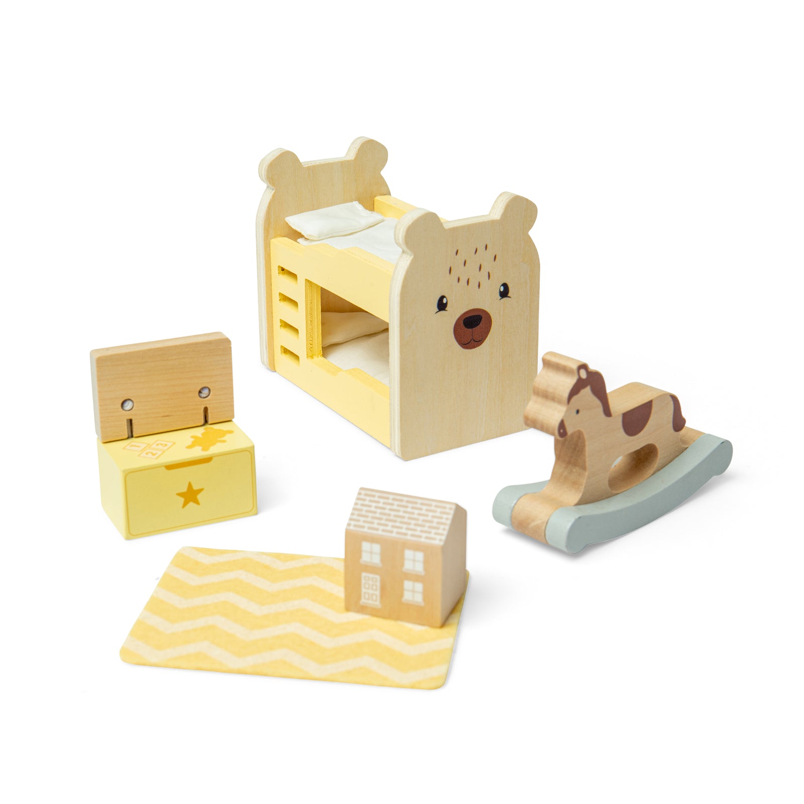 Kids Bedroom Set | Wooden Dolls House Furniture
