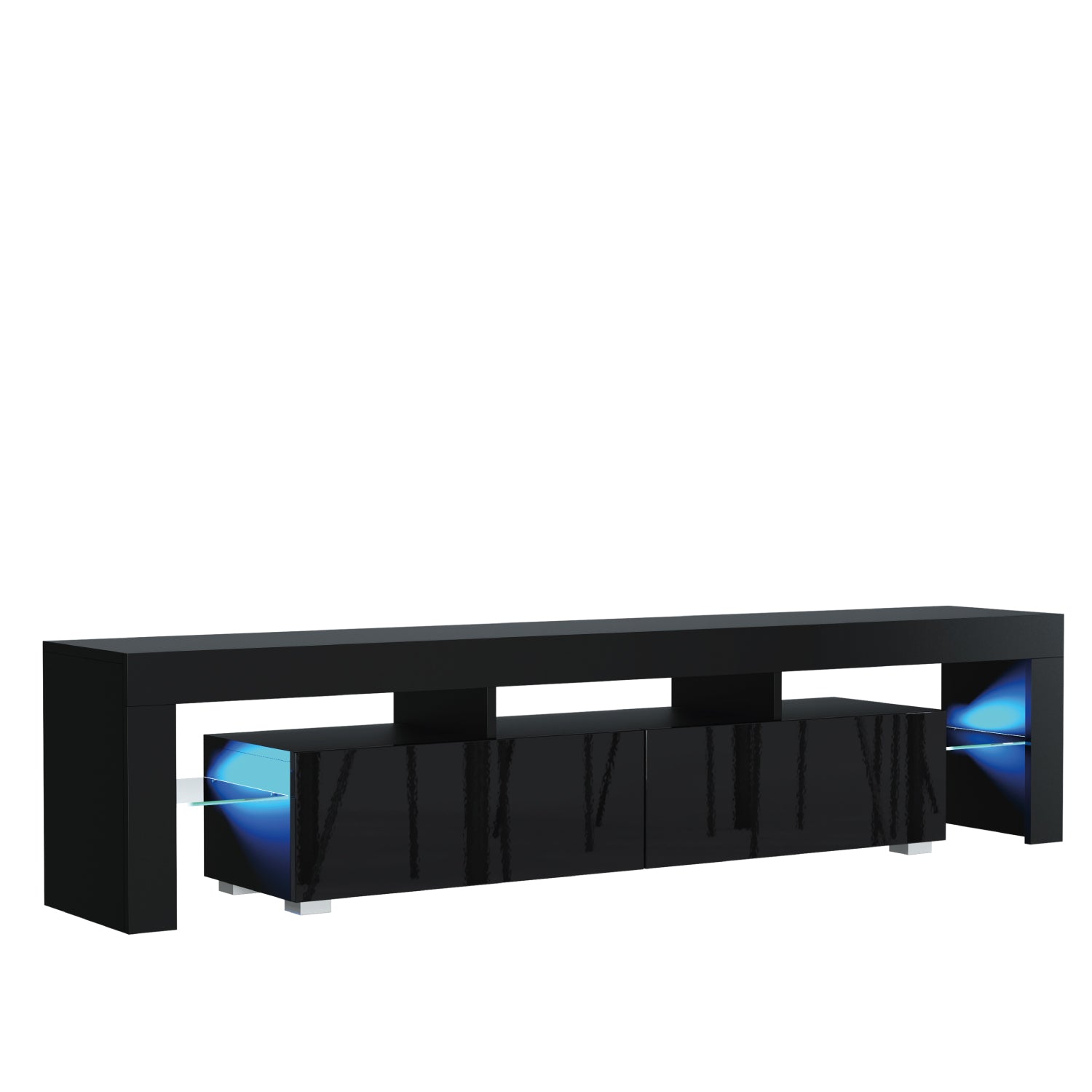 Nova Tv Unit 200cm With Led Lights | Black