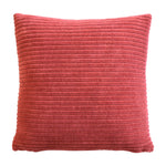 Ribbed Cushion Set, Velvet Fabric | Set of 2 | Red