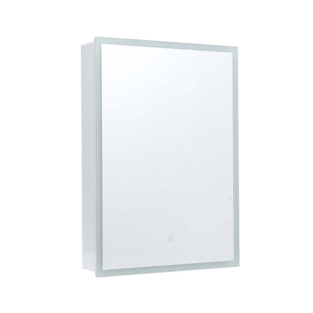 Rectangular Wall Mount Mirror Cabinet With Led Lighting