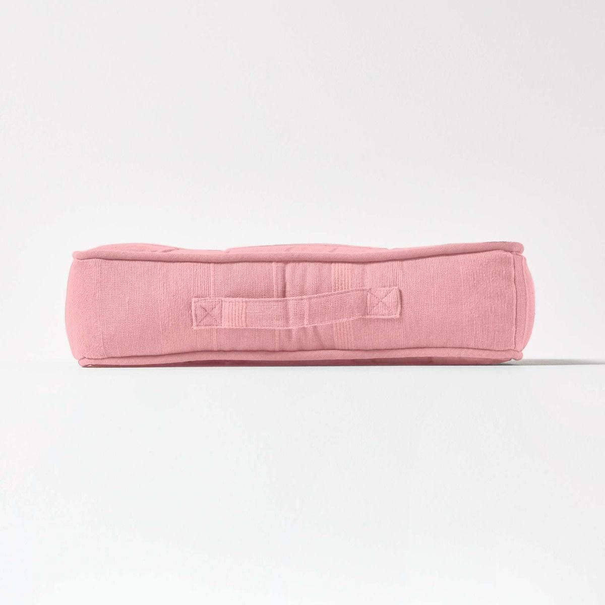Rajput Ribbed Cotton Floor Cushion | 40cm x 40cm | Pink