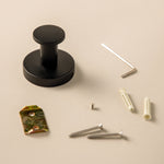 Towel Hook, Robe & Coat Hook Matt Black, Hidden Fixings, Start Collection