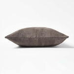 Real Leather Suede Cushion With Feather Filling | 45cm x 45cm | Grey