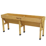 Raised Wooden Planter - Medium Wall Hugger | Natural