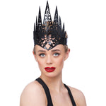 Black Filigree Queen Crown Headband