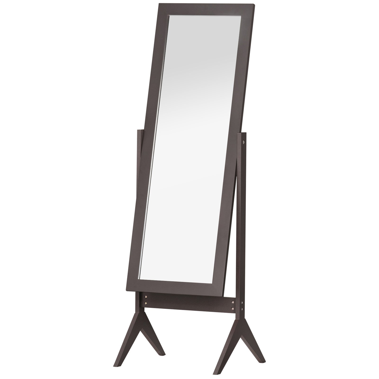 Freestanding Dressing Mirror 148x47cm Adjustable Angle | One Size | Brown