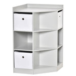 Kids Storage Cabinet Corner Organizer With Anti-tipping Hardware Drawer | Gray