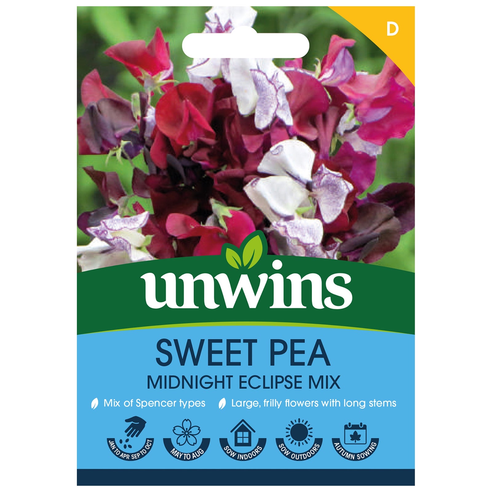 Sweet Pea Midnight Eclipse Mix Seeds | 21 Seeds
