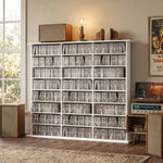 Dvd Storage Unit, Media Storage Shelf With 24 Compartments | White