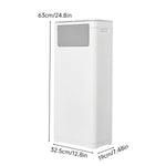 25l/32l Plastic Rubbish Bin With Top And Side Opening | Small | White