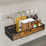 Industrial 3-piece Wall Mount Spice Rack Organizer