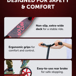 Big 2 Wheel Scooter | Burgundy