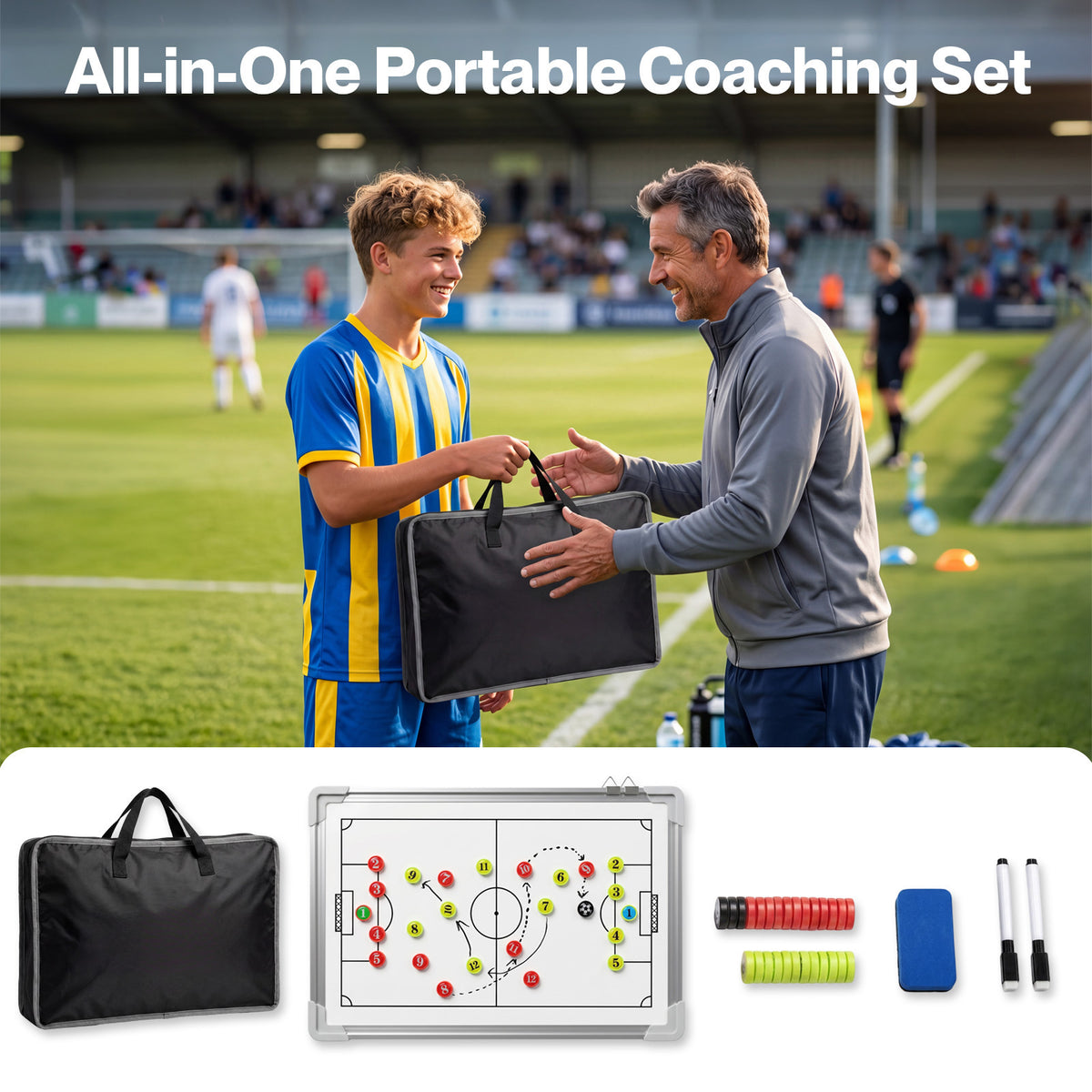 Centra Double Sided Magnetic Football Tactics Board Soccer Coaching Clipboard