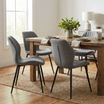 Set Of 4 Chic Dining Chairs | Grey