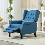 Manual Reclining Armchair W/ Footrest | Blue